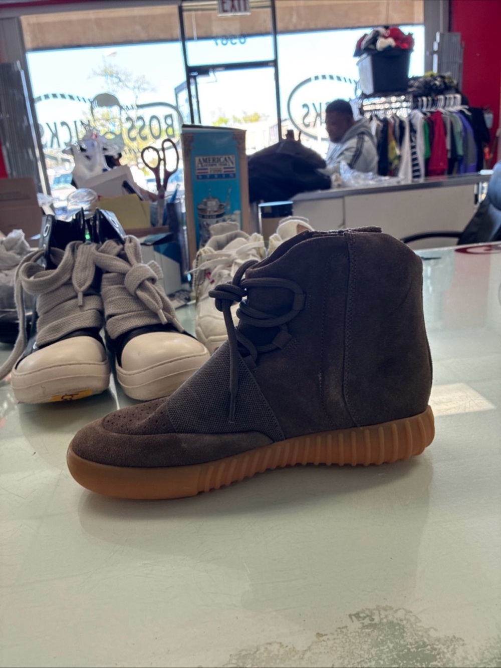 Men’s Adidas Yeezy Boost 750 Chocolate Pre Owned Used No Box FUFU - Picture 16 of 16